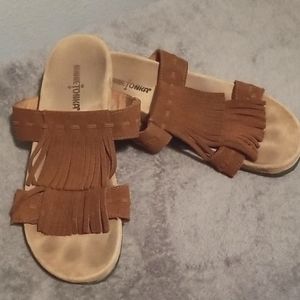 Minnetonka brown moccasin sandals